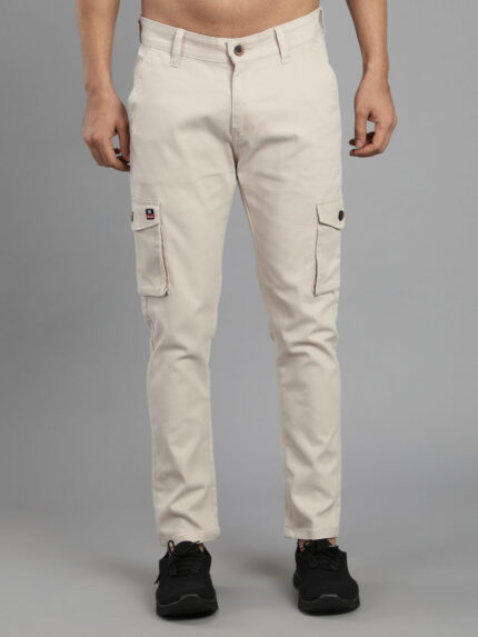 Solid Cotton Stretchable Cargo