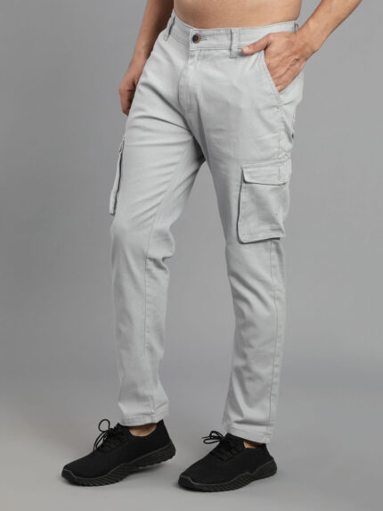 Solid Cotton Stretchable Cargo