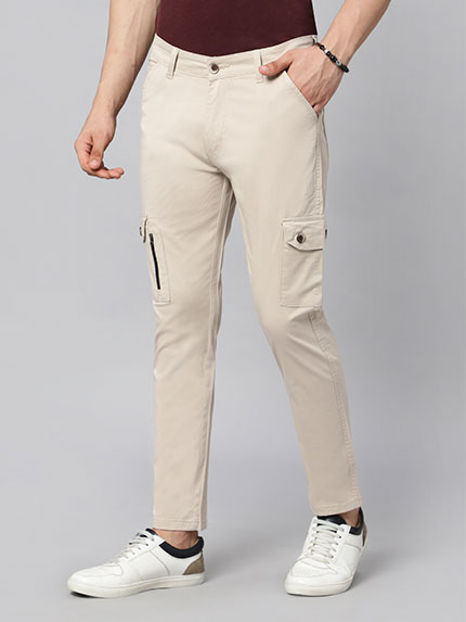 Utility Solid Stretchable Cargo Pant