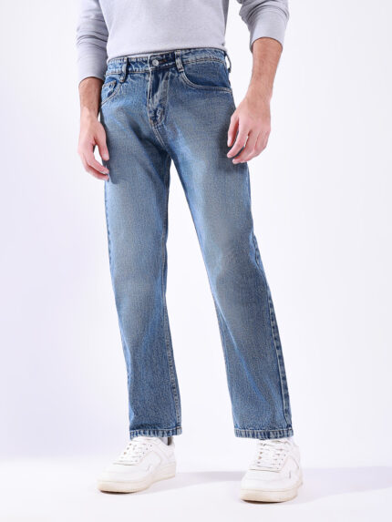 Hence Men Cotton Denim Jeans (Fade Blue)