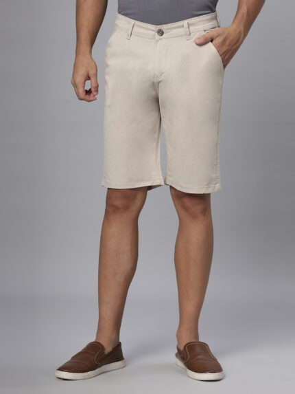 Hence Men Solid Cotton Chino Shorts