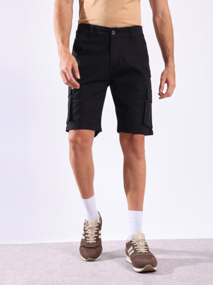 Linen Textured Cargo Shorts